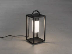 Konstsmide LED Bodenlaterne BOLOGNA, Schwarz Aus Stahl Mit Opalglas, Höhe 45,5cm -Bestes Beleuchtungs Geschäft led bodenlaterne bologna schwarz aus stahl mit opa 2