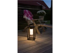 Konstsmide LED Bodenlaterne BOLOGNA, Schwarz Aus Stahl Mit Opalglas, Höhe 45,5cm -Bestes Beleuchtungs Geschäft led bodenlaterne bologna schwarz aus stahl mit opa 4