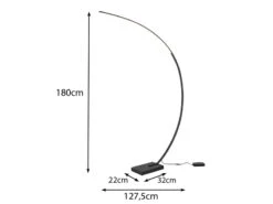 Trio Leuchten LED Bogenlampe BANGKOK Schwarz Matt Mit Großer Ausladung Und Dimmer -Bestes Beleuchtungs Geschäft led bogenlampe bangkok schwarz matt mit grosser au 3