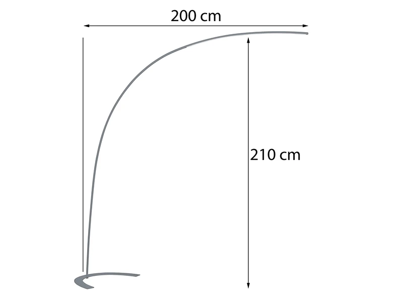 Trio Leuchten LED Bogenlampe SHANGHAI Dimmbar, 200cm Ausladung, Metall Weiß 6 Trio Leuchten LED Bogenlampe SHANGHAI Dimmbar, 200cm Ausladung, Metall Weiß – Bild 4