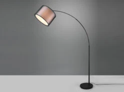 MeineWunschleuchte LED Bogenleuchte Stoff Organza Transparent Schwarz Innen Weiß, 171cm -Bestes Beleuchtungs Geschäft led bogenleuchte stoff organza transparent schwarz 2