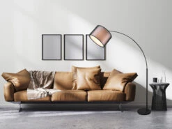 MeineWunschleuchte LED Bogenleuchte Stoff Organza Transparent Schwarz Innen Weiß, 171cm -Bestes Beleuchtungs Geschäft led bogenleuchte stoff organza transparent schwarz 6