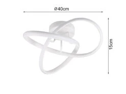 Reality Leuchten LED Decken- Und Wandleuchte MEO Metall Weiß Durchmesser 40cm -Bestes Beleuchtungs Geschäft led decken und wandleuchte meo metall weiss durchm 2