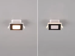 Trio Leuchten LED Deckeneinbaustrahler NIMBUS Schwarz, Getrennt Schaltbar, IP44 8cm