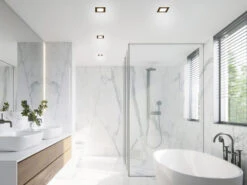 Trio Leuchten LED Deckeneinbaustrahler NIMBUS Schwarz, Getrennt Schaltbar, IP44 8cm -Bestes Beleuchtungs Geschäft led deckeneinbaustrahler nimbus schwarz getrennt s 5