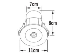 Konstsmide LED Deckeneinbaustrahler OUTDOOR Glasfront Mit Weißem Rand Ø11cm, IP44 -Bestes Beleuchtungs Geschäft led deckeneinbaustrahler outdoor glasfront mit wei 4