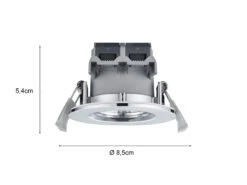 Trio Leuchten LED Deckeneinbaustrahler Rund Dimmbar 2er Set In Chrom, IP65 -Bestes Beleuchtungs Geschäft led deckeneinbaustrahler rund dimmbar 2er set in c 3