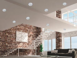 Trio Leuchten LED Deckeneinbaustrahler Rund Dimmbar 2er Set In Schwarz, IP65 -Bestes Beleuchtungs Geschäft led deckeneinbaustrahler rund dimmbar 2er set in s 7