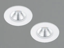 Trio Leuchten LED Deckeneinbaustrahler Rund Dimmbar 2er Set In Weiß, IP65 -Bestes Beleuchtungs Geschäft led deckeneinbaustrahler rund dimmbar 2er set in w 2