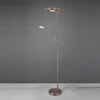 Trio Leuchten LED Deckenfluter BARRIE Mit Leselampe Verstellbar Altmessing 181cm -Bestes Beleuchtungs Geschäft led deckenfluter barrie mit leselampe verstellbar