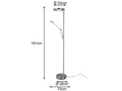Trio Leuchten LED Deckenfluter BARRIE Mit Leselampe Verstellbar Silber 181cm 13 Trio Leuchten LED Deckenfluter BARRIE Mit Leselampe Verstellbar Silber 181cm -Bestes Beleuchtungs Geschäft led deckenfluter barrie mit leselampe verstellbar 1 17