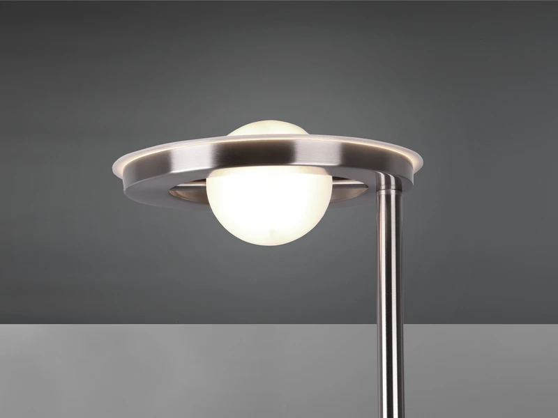 Trio Leuchten LED Deckenfluter BARRIE Mit Leselampe Verstellbar Silber 181cm 7 Trio Leuchten LED Deckenfluter BARRIE Mit Leselampe Verstellbar Silber 181cm – Bild 5