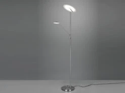 Trio Leuchten LED Deckenfluter BRANTFORD Silber Schwenkbar Mit Lesearm, Höhe 180cm -Bestes Beleuchtungs Geschäft led deckenfluter brantford silber schwenkbar mit l 2