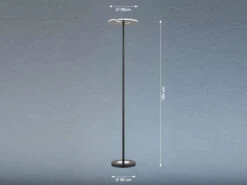 Fischer & Honsel LED Deckenfluter DENT Schwarz Dimmbar - Höhe 180cm -Bestes Beleuchtungs Geschäft led deckenfluter dent schwarz dimmbar hoehe 180cm 3