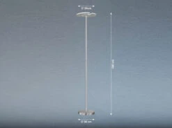 Fischer & Honsel LED Deckenfluter DENT Silber Dimmbar - Höhe 180cm -Bestes Beleuchtungs Geschäft led deckenfluter dent silber dimmbar hoehe 180cm 2