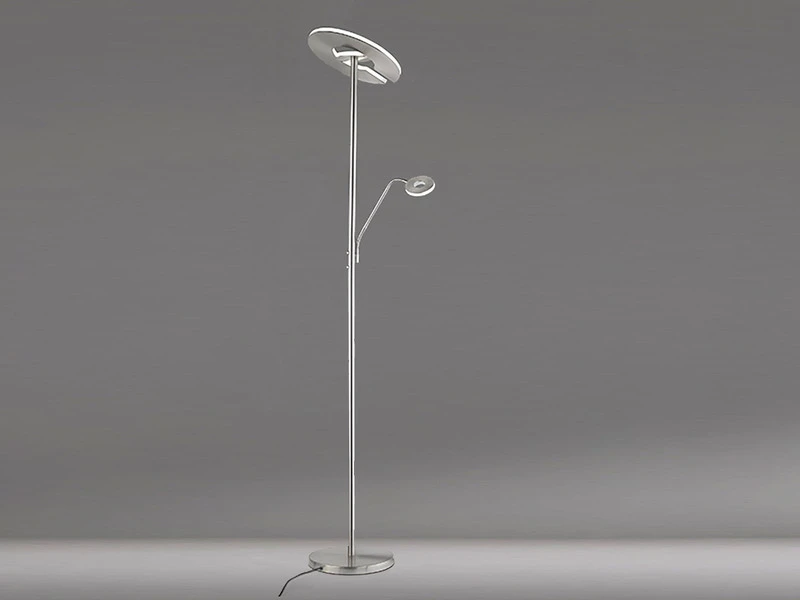 Fischer & Honsel LED Deckenfluter DENT Silber Mit Leselampe Dimmbar - Höhe 180cm 5 Fischer & Honsel LED Deckenfluter DENT Silber Mit Leselampe Dimmbar - Höhe 180cm – Bild 3