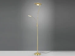 Trio Leuchten LED Deckenfluter GRANBY Messing Schwenkbar Mit Lesearm, Höhe 180cm -Bestes Beleuchtungs Geschäft led deckenfluter granby messing schwenkbar mit les 2