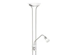 Trio Leuchten LED Deckenfluter SANTO II Dimmbar Mit Leselampe, Silber Matt -Bestes Beleuchtungs Geschäft led deckenfluter santo ii dimmbar mit leselampe si 3