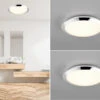 Trio Leuchten LED Deckenleuchte 2er Set In Chrom Ø 29cm, IP44 - Badlampen -Bestes Beleuchtungs Geschäft led deckenleuchte 2er set in chrom 29cm ip44 badla