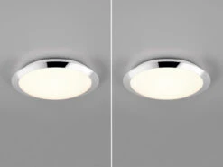 Trio Leuchten LED Deckenleuchte 2er Set In Chrom Ø 29cm, IP44 - Badlampen -Bestes Beleuchtungs Geschäft led deckenleuchte 2er set in chrom 29cm ip44 badla 2