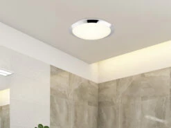 Trio Leuchten LED Deckenleuchte 2er Set In Chrom Ø 29cm, IP44 - Badlampen -Bestes Beleuchtungs Geschäft led deckenleuchte 2er set in chrom 29cm ip44 badla 5