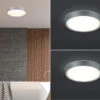 Trio Leuchten LED Deckenleuchte 2er Set In Grau Titanfarben Ø 33cm, IP44 - Badlampen -Bestes Beleuchtungs Geschäft led deckenleuchte 2er set in grau titanfarben 33cm