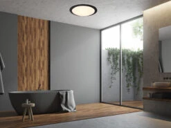 Trio Leuchten LED Deckenleuchte 2er Set In Schwarz Ø 29cm, IP44 - Badlampen -Bestes Beleuchtungs Geschäft led deckenleuchte 2er set in schwarz 29cm ip44 bad 5