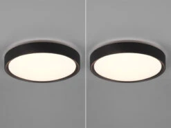 Trio Leuchten LED Deckenleuchte 2er Set In Schwarz Matt Ø 33cm, IP44 - Badlampen -Bestes Beleuchtungs Geschäft led deckenleuchte 2er set in schwarz matt 33cm ip4 2