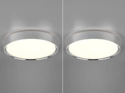 Trio Leuchten LED Deckenleuchte 2er Set In Silber Chrom Ø 33cm, IP44 - Badlampen -Bestes Beleuchtungs Geschäft led deckenleuchte 2er set in silber chrom 33cm ip4 2