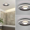 Trio Leuchten LED Deckenleuchte 2er Set Silber Chrom Ø 30cm Mit Switch Dimmer, IP44 -Bestes Beleuchtungs Geschäft led deckenleuchte 2er set silber chrom 30cm mit sw