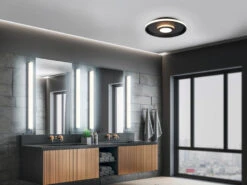 Trio Leuchten LED Deckenleuchte ASCARI, Rund, Schwarz Matt, Ø 40cm, Dimmbar, IP44 -Bestes Beleuchtungs Geschäft led deckenleuchte ascari rund schwarz matt 40cm di 4