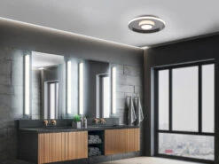 Trio Leuchten LED Deckenleuchte ASCARI, Rund, Silber Chrom, Ø 30cm, Dimmbar, IP44 -Bestes Beleuchtungs Geschäft led deckenleuchte ascari rund silber chrom 30cm di 4