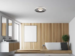 Trio Leuchten LED Deckenleuchte ASCARI, Rund, Silber Chrom, Ø 40cm, Dimmbar, IP44 -Bestes Beleuchtungs Geschäft led deckenleuchte ascari rund silber chrom 40cm di 4