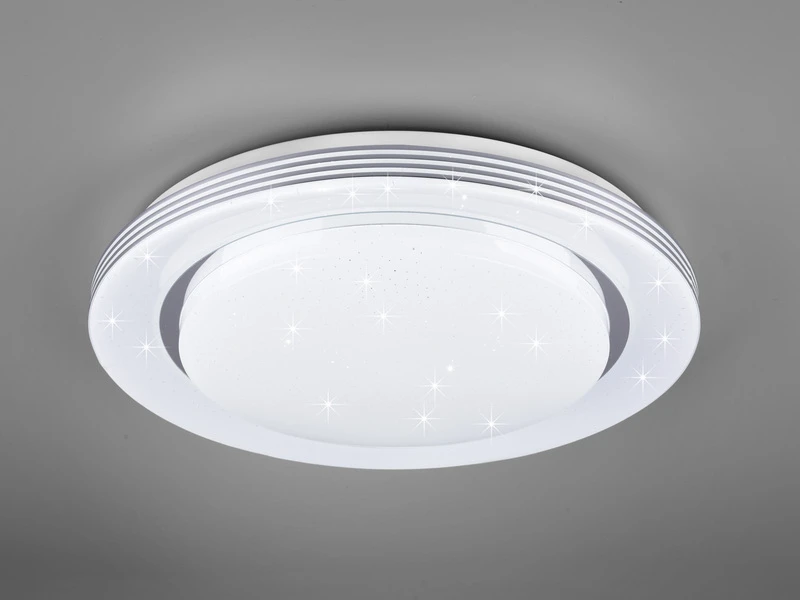 Reality Leuchten LED Deckenleuchte ATRIA Fernbedienung, Dimmbar Sternenhimmel, Weiß Ø38cm 6 Reality Leuchten LED Deckenleuchte ATRIA Fernbedienung, Dimmbar Sternenhimmel, Weiß Ø38cm – Bild 4