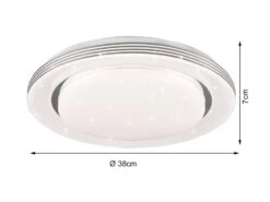 Reality Leuchten LED Deckenleuchte ATRIA Fernbedienung, Dimmbar Sternenhimmel, Weiß Ø38cm 18 Reality Leuchten LED Deckenleuchte ATRIA Fernbedienung, Dimmbar Sternenhimmel, Weiß Ø38cm -Bestes Beleuchtungs Geschäft led deckenleuchte atria fernbedienung dimmbar ster 6