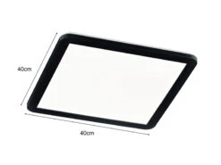 Trio Leuchten LED Deckenleuchte CAMILLA Schwarz Matt Mit Switch Dimmer, Eckig IP44 -Bestes Beleuchtungs Geschäft led deckenleuchte camilla schwarz matt mit switch 1 12