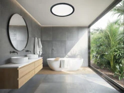 Trio Leuchten LED Deckenleuchte CAMILLA Schwarz Matt Mit Switch Dimmer, Eckig IP44 -Bestes Beleuchtungs Geschäft led deckenleuchte camilla schwarz matt mit switch 1 16