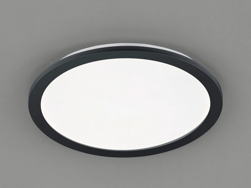 Trio Leuchten LED Deckenleuchte CAMILLA Schwarz Matt Mit Switch Dimmer, Ø 40cm IP44 5 Trio Leuchten LED Deckenleuchte CAMILLA Schwarz Matt Mit Switch Dimmer, Ø 40cm IP44 – Bild 3