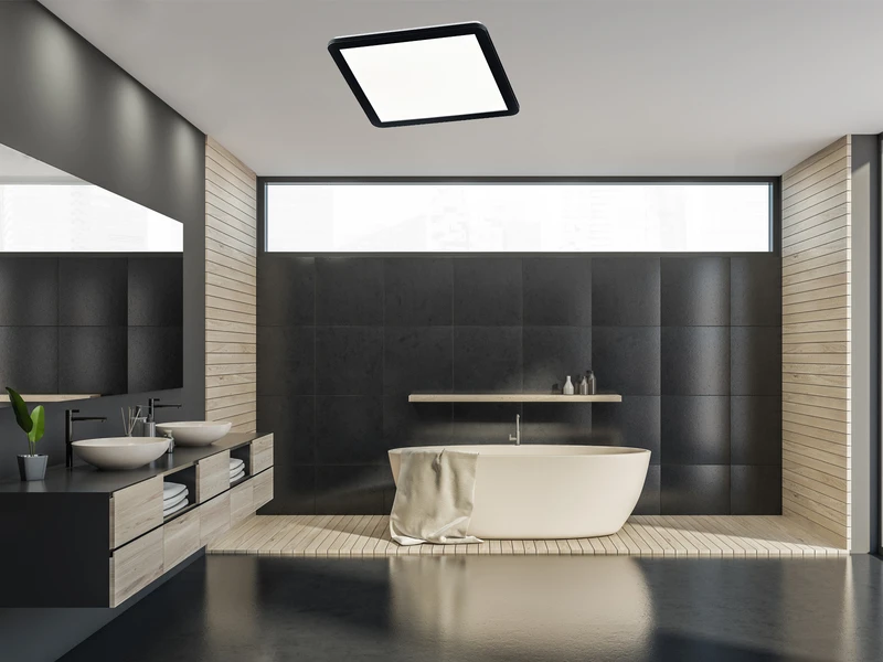 Trio Leuchten LED Deckenleuchte CAMILLA Schwarz Matt Mit Switch Dimmer, Ø 40cm IP44 10 Trio Leuchten LED Deckenleuchte CAMILLA Schwarz Matt Mit Switch Dimmer, Ø 40cm IP44 – Bild 8