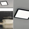 Trio Leuchten LED Deckenleuchte CAMILLA Schwarz Matt Mit Switch Dimmer, Eckig IP44 -Bestes Beleuchtungs Geschäft led deckenleuchte camilla schwarz matt mit switch 1 9