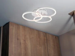 Reality Leuchten LED Deckenleuchte CIRCLE Weiß 3 Ringe Verstellbar, Nachtlicht Ø43cm -Bestes Beleuchtungs Geschäft led deckenleuchte circle weiss 3 ringe verstellbar 2