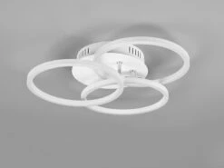 Reality Leuchten LED Deckenleuchte CIRCLE Weiß 3 Ringe Verstellbar, Nachtlicht Ø43cm -Bestes Beleuchtungs Geschäft led deckenleuchte circle weiss 3 ringe verstellbar 6