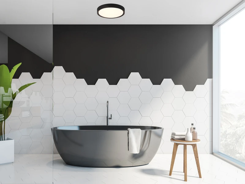 Trio Leuchten LED Deckenleuchte CLARIMO In Schwarz Matt Ø 33cm, IP44 - Badlampen 8 Trio Leuchten LED Deckenleuchte CLARIMO In Schwarz Matt Ø 33cm, IP44 - Badlampen – Bild 6