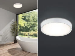 Trio Leuchten LED Deckenleuchte CLARIMO In Weiß Ø 33cm, IP44 - Badlampen