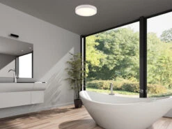 Trio Leuchten LED Deckenleuchte CLARIMO In Weiß Ø 33cm, IP44 - Badlampen -Bestes Beleuchtungs Geschäft led deckenleuchte clarimo in weiss 33cm ip44 badla 4