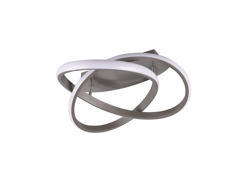 Reality Leuchten LED Deckenleuchte COURSE Silber, Stufen Dimmer Ø45cm, 3000K Warmweiß 4 Reality Leuchten LED Deckenleuchte COURSE Silber, Stufen Dimmer Ø45cm, 3000K Warmweiß – Bild 2