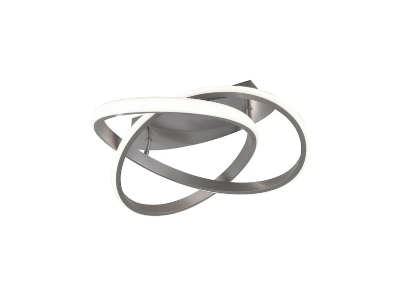 Reality Leuchten LED Deckenleuchte COURSE Silber, Stufen Dimmer Ø45cm, 3000K Warmweiß 7 Reality Leuchten LED Deckenleuchte COURSE Silber, Stufen Dimmer Ø45cm, 3000K Warmweiß – Bild 5