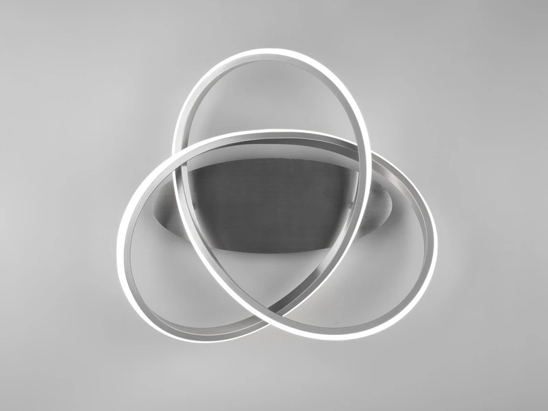 Reality Leuchten LED Deckenleuchte COURSE Silber, Stufen Dimmer Ø45cm, 3000K Warmweiß 8 Reality Leuchten LED Deckenleuchte COURSE Silber, Stufen Dimmer Ø45cm, 3000K Warmweiß – Bild 6