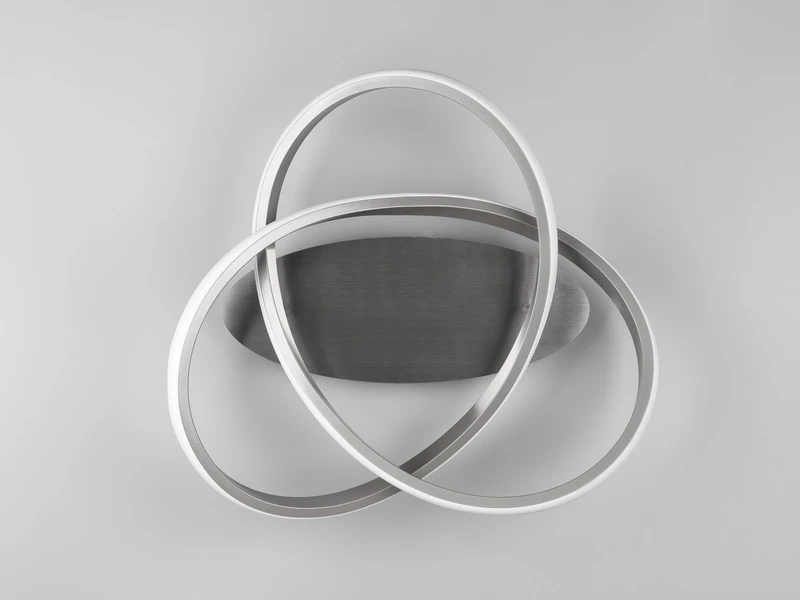 Reality Leuchten LED Deckenleuchte COURSE Silber, Stufen Dimmer Ø45cm, 3000K Warmweiß 9 Reality Leuchten LED Deckenleuchte COURSE Silber, Stufen Dimmer Ø45cm, 3000K Warmweiß – Bild 7