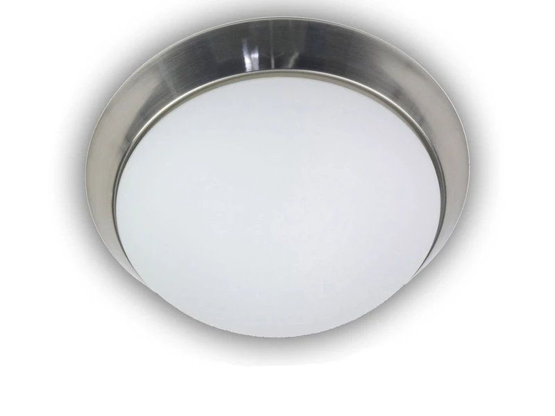 Niermann LED Deckenleuchte / Deckenschale, Opalglas Matt, Dekorring Nickel Matt, Ø 35cm 3 Niermann LED Deckenleuchte / Deckenschale, Opalglas Matt, Dekorring Nickel Matt, Ø 35cm